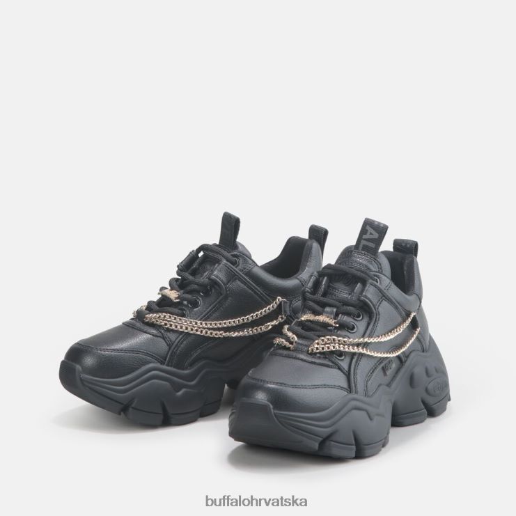 crna sa zlatnim lancem Buffalo binary chain trainer low vegan |tenisice TDD6T347